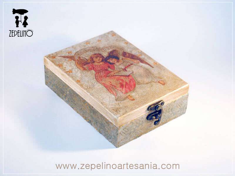 Caja con Angelitos Merry Christmas